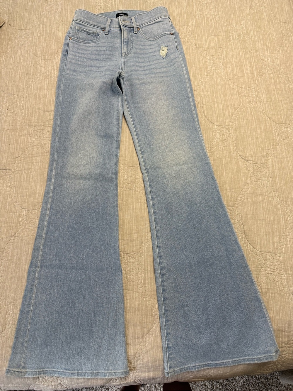 Express Light Blue Flare Jeans